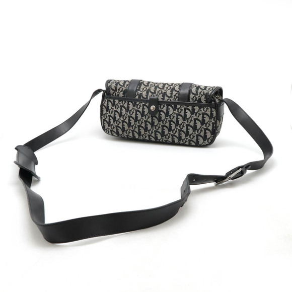 Christian Dior Trotter Crossbody Messenger Canvas Leather Black - Picture 2 of 10